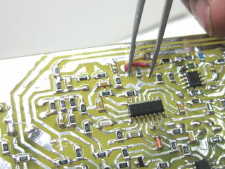Расположение настроечных СМД резисторов схемы охлаждения